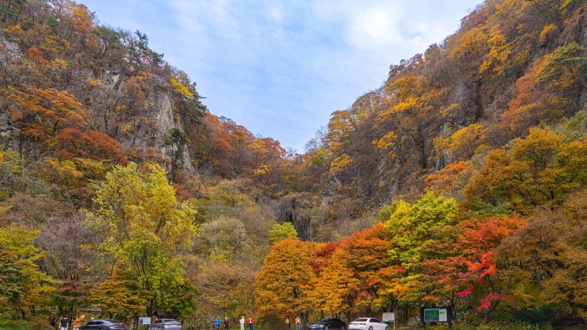 적상산 가을 단풍 풍경